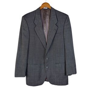 Vintage YSL Yves Saint Laurent Suit Jacket Mens Size 42 Dark‎ Grey Business